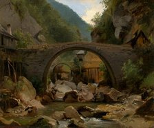 Mountain Stream in the Auvergne, 1830. Creator: Theodore Rousseau.