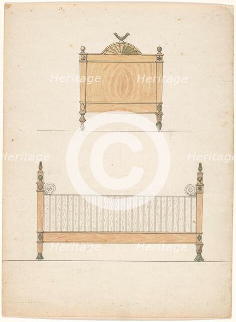 Design for a crib, c.1790. Creator: Anon.