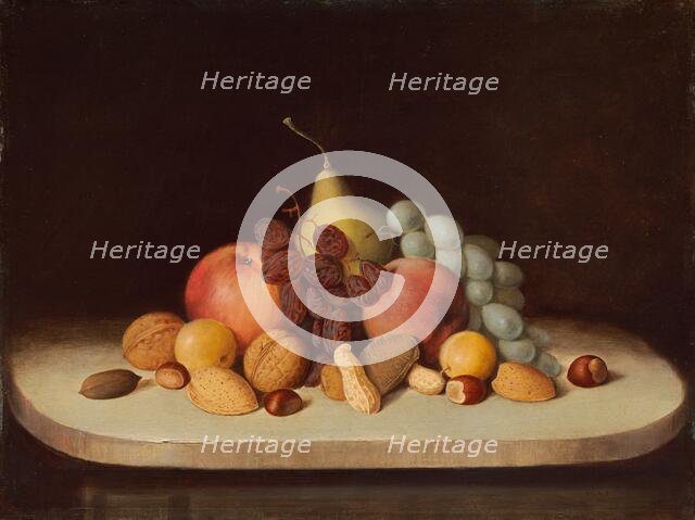 Still Life with Fruit and Nuts, 1848. Creator: Robert Seldon Duncanson.
