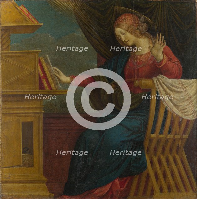 The Virgin Mary (Panel from an Altarpiece: The Annunciation), before 1511. Artist: Ferrari, Gaudenzio (ca 1477-1546)