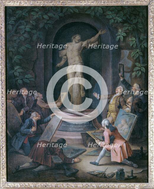 Tribute to the good thief, between 1695 and 1778. Creator: Franois Eisen.