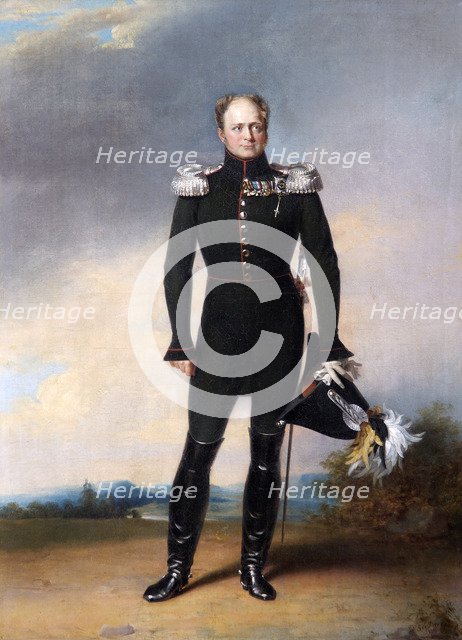 Portrait of Tsar Alexander I of Russia, 1825.  Artist: George Dawe.