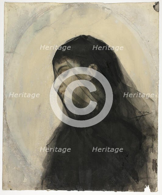 Head of a Veiled Woman, n.d. Creator: Anders Leonard Zorn.