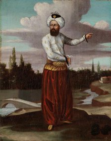 A Chaous, a Courier to the Sultan, 1700-1737. Creator: Workshop of Jean Baptiste Vanmour.