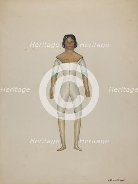 Doll - "Drucilla", c. 1937. Creator: Rex F Bush.