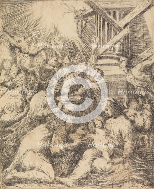 Adoration of the Magi, ca. 1553-60 (?). Creator: Andrea Schiavone.