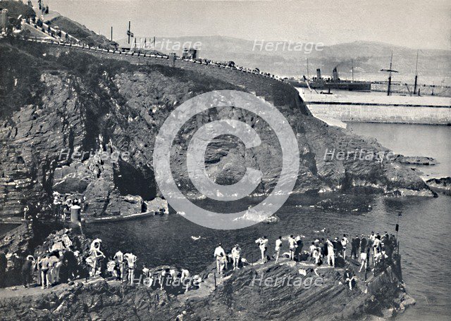 'Douglas - The Bathing-Place at Port Skillion', 1895. Artist: Unknown.