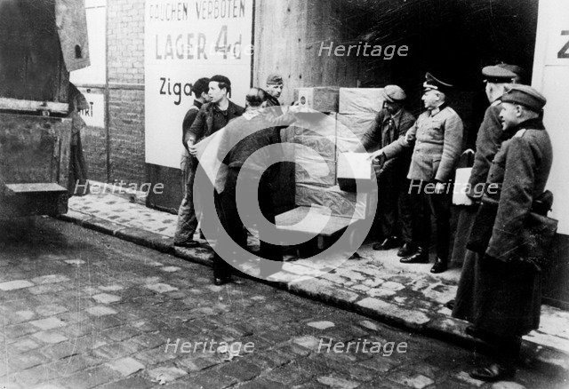 German supply depot, occupied Paris, February 1941. Artist: Unknown