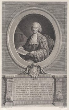 Portrait of Armand-Jérôme Bignon, 1769., 1769. Creator: Nicolas de Launay.