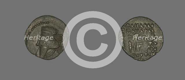 Drachm (Coin) Portraying King Mithradates IV, 130-47. Creator: Unknown.