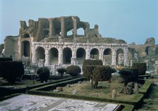 Ruins of the amphitheater where the revolt of Spartacus left, it's the second largest one in the …