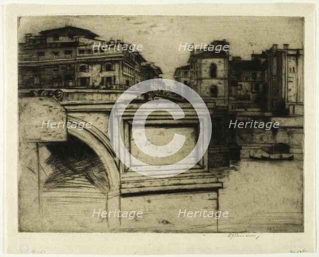 Ponte della Trinità, 1902-07. Creator: David Young Cameron.