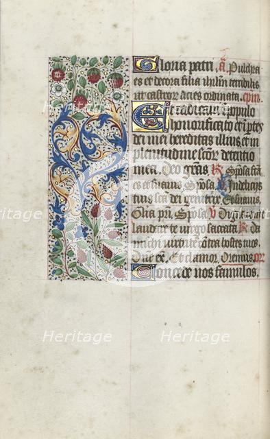 Book of Hours (Use of Rouen): fol. 69v, c. 1470. Creator: Master of the Geneva Latini (French, active Rouen, 1460-80).