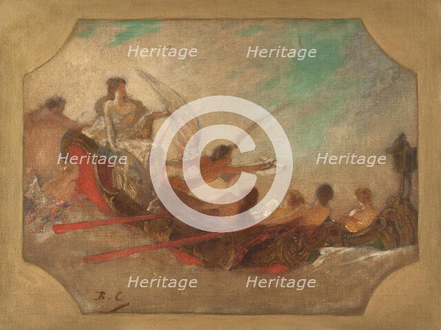 Esquisse pour la salle des fêtes de l'Hôtel de Ville de Paris : La Ville de Paris..., c.1892-1895. Creator: Jean Joseph Benjamin Constant.