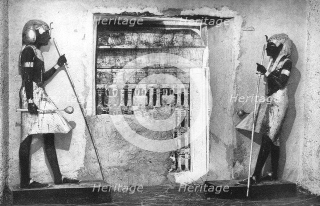 The first glimpse of Tutankhamun's tomb, Egypt, 1933-1934. Artist: Unknown