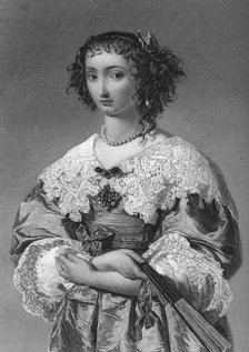 Henrietta Maria of France (1609-1669), queen consort of King Charles I, 1851.Artist: WJ Edwards