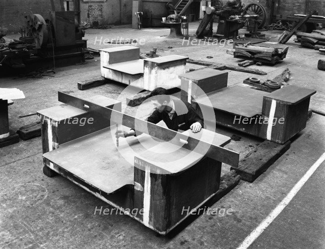 An engineer at work at the Edgar Allen Steel Foundry, Sheffield, South Yorkshire, 1962. Artist: Michael Walters