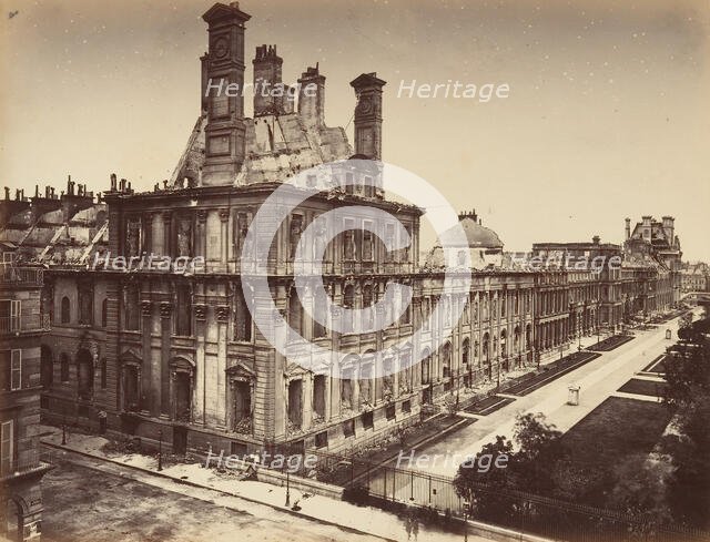 Tuileries Palace, Burned. General View, 1871. Creator: Alphonse J. Liébert.