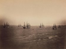 The French and English Fleets, Cherbourg, August 1858. Creator: Gustave Le Gray.
