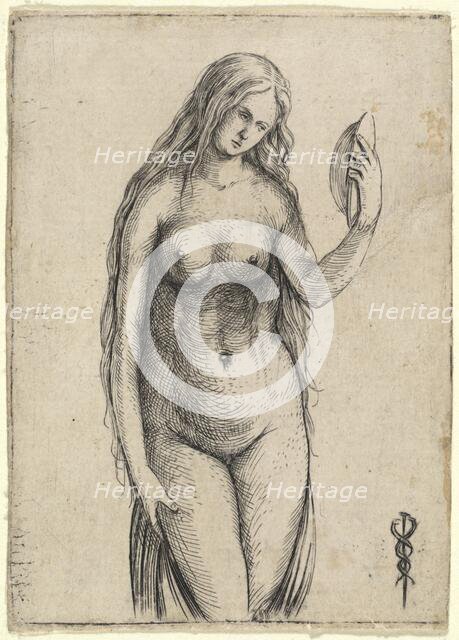 Nude Woman Holding a Mirror (Allegory of Vanitas), c. 1503/1504. Creator: Jacopo de' Barbari.