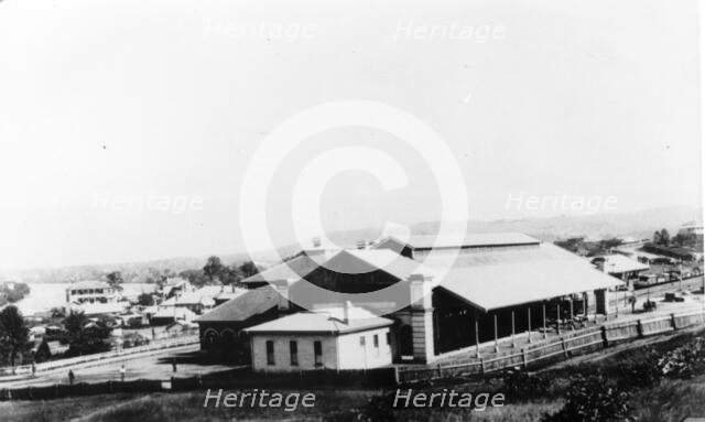 North-east end of the Roma Street Railway Station in Brisbane, c1879. Creator: Unknown.