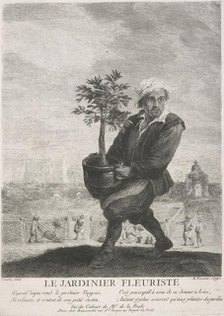 Le Jardinier Fleuriste (The gardener), 1749-1797. Creator: Jean-Charles Levasseur.