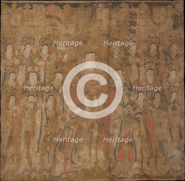 Brahma with Attendants and Musicians, late 16th century. Creator: Unknown.