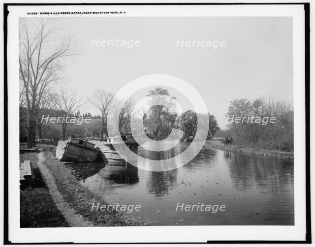 Morris and Essex Canal, N.J., near Mountain View, between 1890 and 1901. Creator: Unknown.