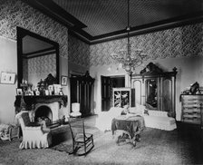 Bedroom in the White House, Washington, D.C., 1893. Creator: Frances Benjamin Johnston.