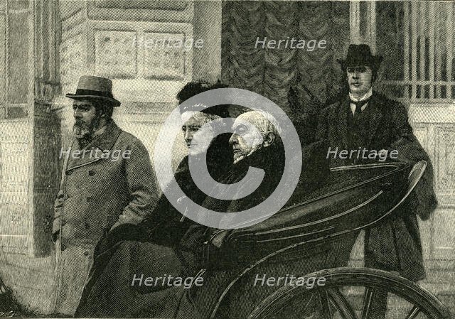 'Mr. and Mrs. Gladstone Starting for a Drive from the Chateau Thorenc, Cannes', 1898, (c1900).  Creator: Unknown.