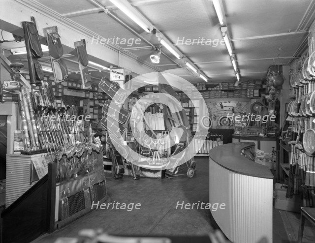 Sugg's sports shop interior, Sheffield, South Yorkshire, 1961.  Artist: Michael Walters