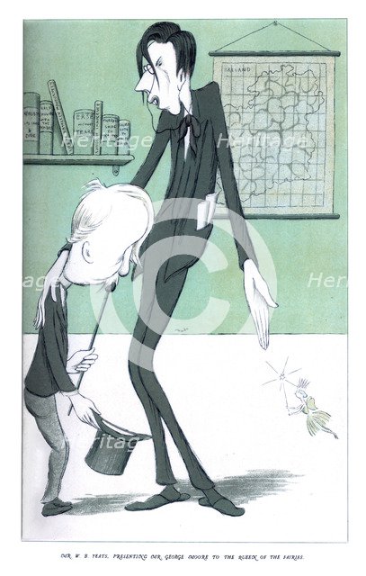 'Mr WB Yeats, Presenting Mr George Moore to the Queen of Fairies', 1904. Artist: Max Beerbohm