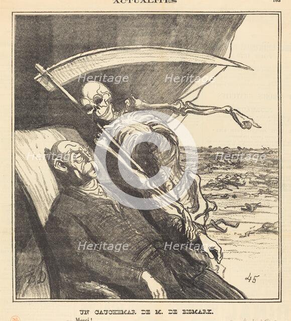 Un cauchemar de M. Bismarck, 1870. Creator: Honore Daumier.