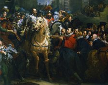Henry IV of France entering Paris, 22 March 1594 (19th century). Artist: Anon