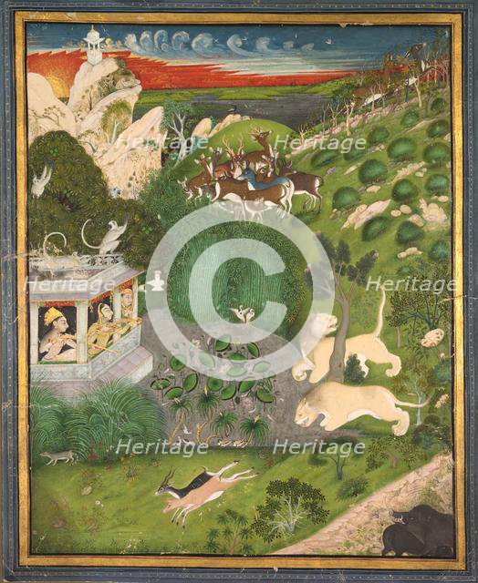 Ladies Shooting from a Pavilion, c. 1810. Creator: Unknown.