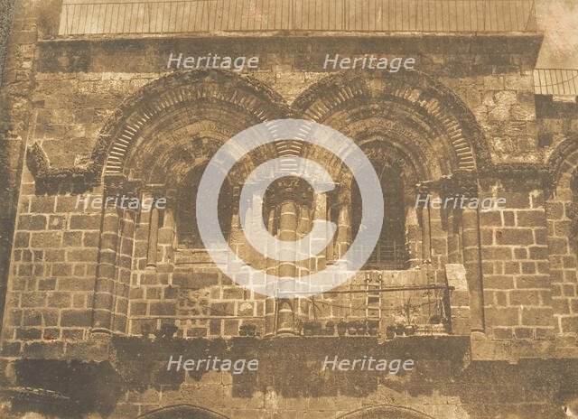 Façade de l'Eglise du St. Sépulcre, à Jérusalem (No. 2 partie supérieure), August 1850. Creator: Maxime du Camp.