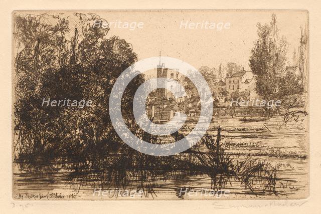 Hamerton's Portfolio III: Twickenham Church, 1865-72 (published 1872). Creator: Francis Seymour Haden (British, 1818-1910).