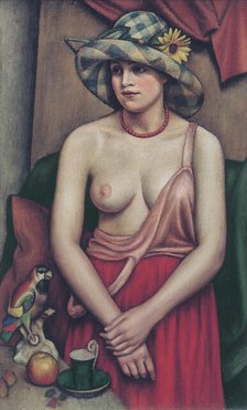 The straw hat, 1924. Creator: Mark Gertler.