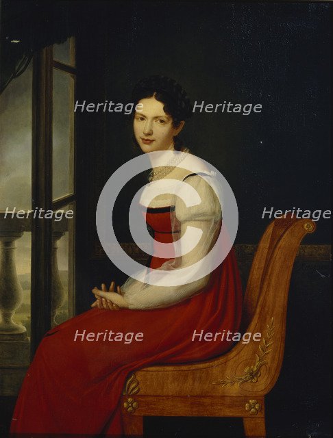 Portrait of Princess Varvara Sergeyevna Dolgorukova (1793-1833), née Gagarina, ca 1820. Artist: Riesener, Henri-Françoiss (1767-1828)