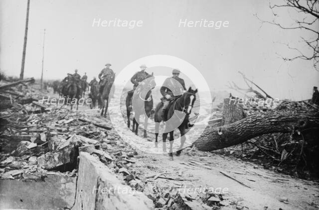 British in ruined village, between c1915 and c1920. Creator: Bain News Service.
