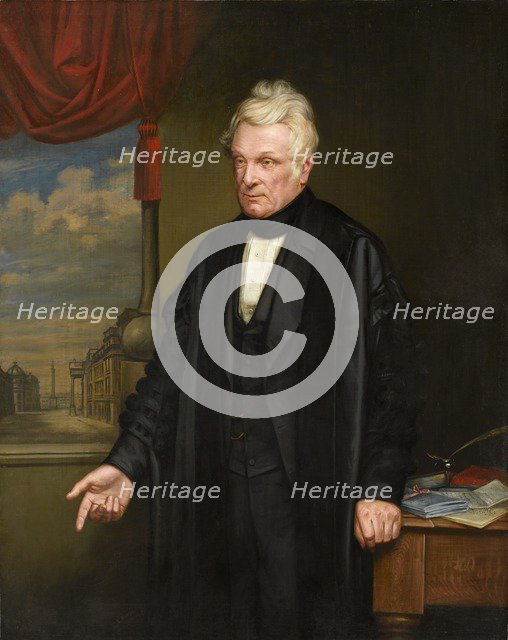 Portrait of John Clayton, English lawyer and archaeologist, 1863. Artist: Edward Sawyer.