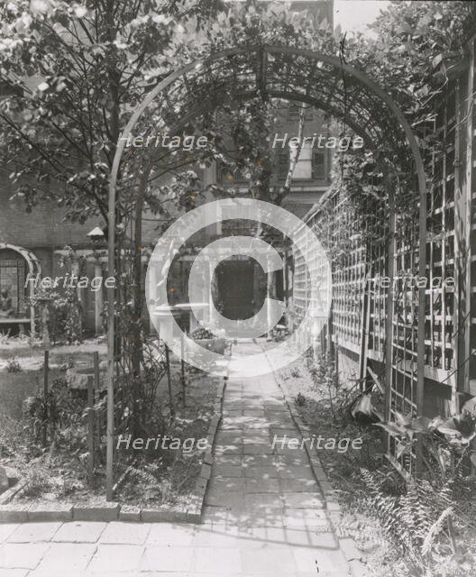 The Touchstone Garden, 118-120 East 30th Street, New York, New York, 1919. Creator: Frances Benjamin Johnston.
