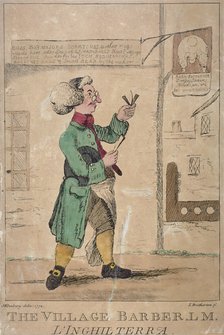 'The village barber', 1772. Artist: James Bretherton