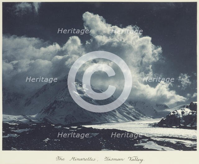 The Minarettes, Tasman Valley. From the album: Camera Pictures of New Zealand, 1920s. Creator: Harry Moult.