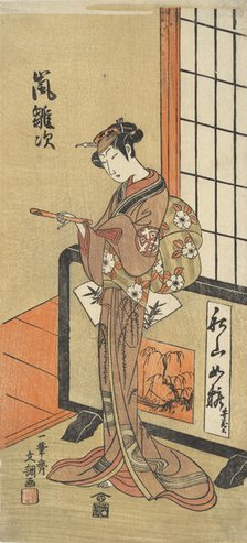 The Actor Arashi Hinaji in a Female Role, ca. 1770. Creator: Ippitsusai Buncho.