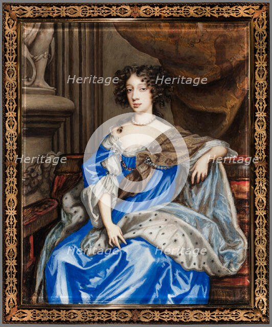 Portrait of Mary of Modena, c.1673. Creator: Nicholas Dixon, Attributed to English, c. 1645¨after 1708.