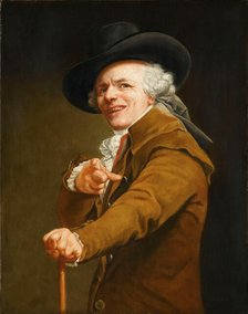 Self-portrait of the artist in the guise of a mocker, c. 1793. Creator: Ducreux, Joseph (1735-1802).