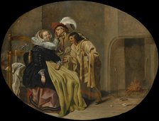 A Couple in an Interior with a Gypsy Fortune-Teller, ca. 1632-33. Creator: Jacob Duck.