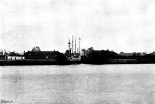 The War in Eastern Asia: entering Niuchuang Dock, November 5, 1895. Creator: Unknown.