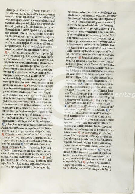 Folio Eleven from Burchard of Sion's De locis ac mirabilibus mundi, or an Illuminated G..., c. 1460. Creator: Burchard of Mount Sion.